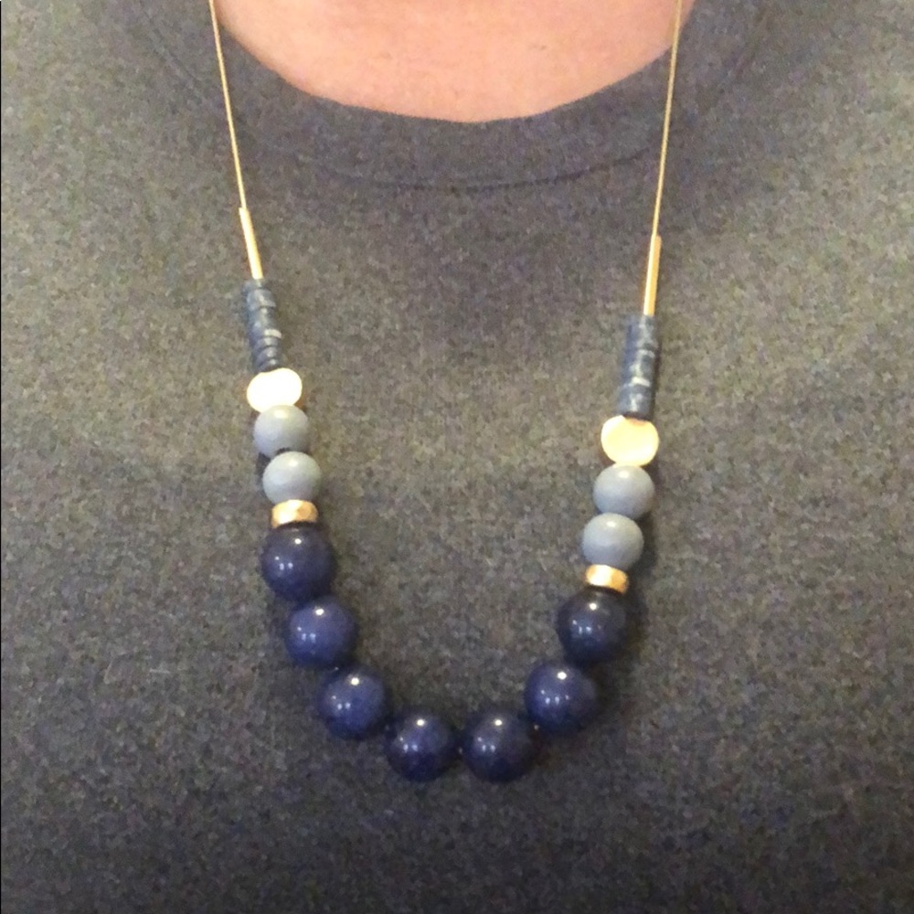Gold and blue adjustable Loft Necklace